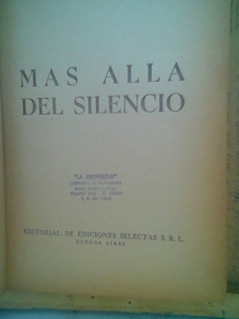 MAS ALLA DEL SILENCIO de A.J.Cronin