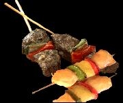 Mini brochettes de cerdo